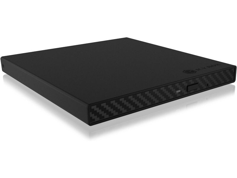 ICY BOX Externes Gehäuse Ultra SLIM SATA Laufwerk IB-AC640- Gehäuse für 1x Ultra Slim SATA Laufwerk mit USB Type-C & Type-A Kombokabel
