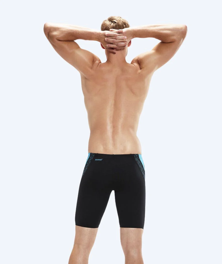Speedo lange badebukser til mænd - Hyperboom Splice - Sort/blå
