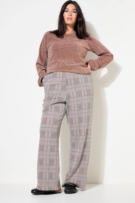 Karohose, Wide Legs, Elastikbund