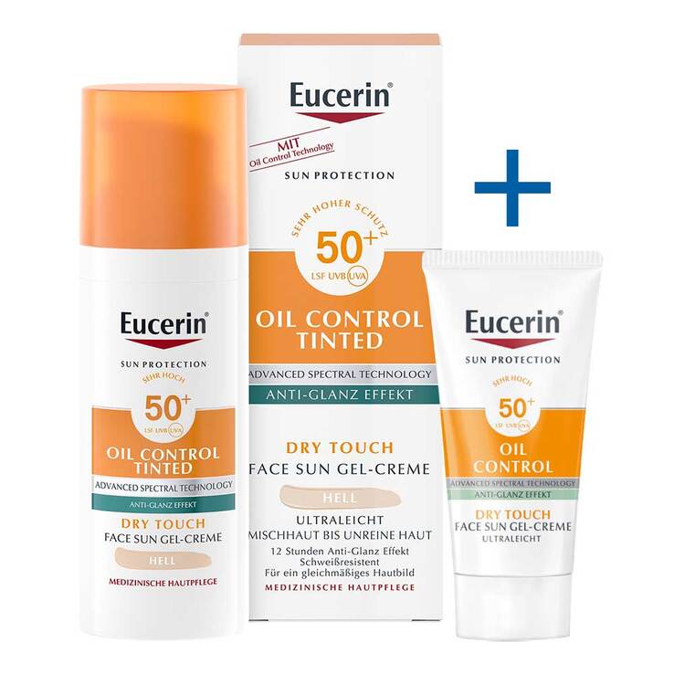 Eucerin Sun Oil Control tinted Creme LSF 50 + hell, 50 ml