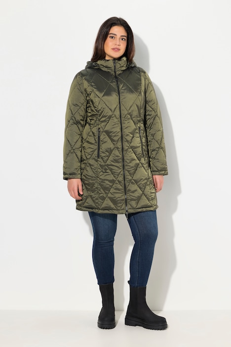 HYPRAR Steppjacke, Kapuze, 2-Wege-Zipper, Zipptaschen