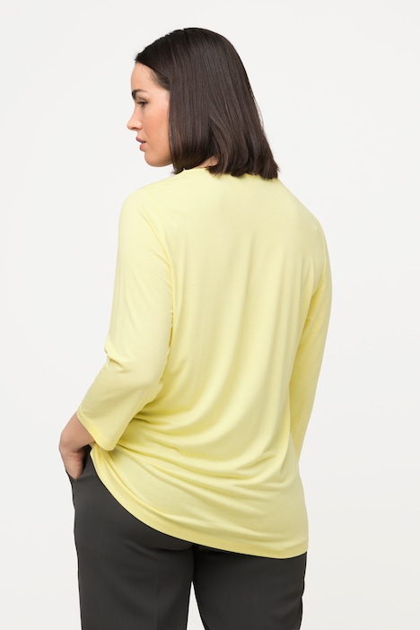 Shirt, Cut-Outs, Classic, Rundhals, 3/4-Arm