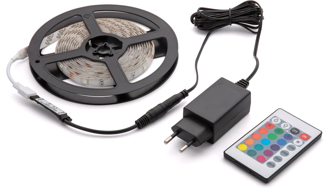 LED Strip 360 LED, 12 m med 230V, indendørs - Multifarvet