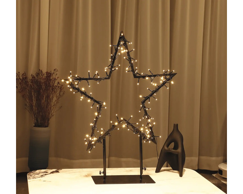 Decoratieve ster met LED-lichtsnoer Lafiora H 60 cm 150 LED's warm wit licht