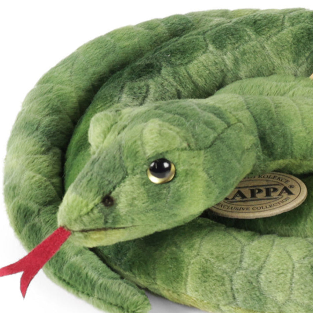 rappa knuffelslang groen - 90 cm