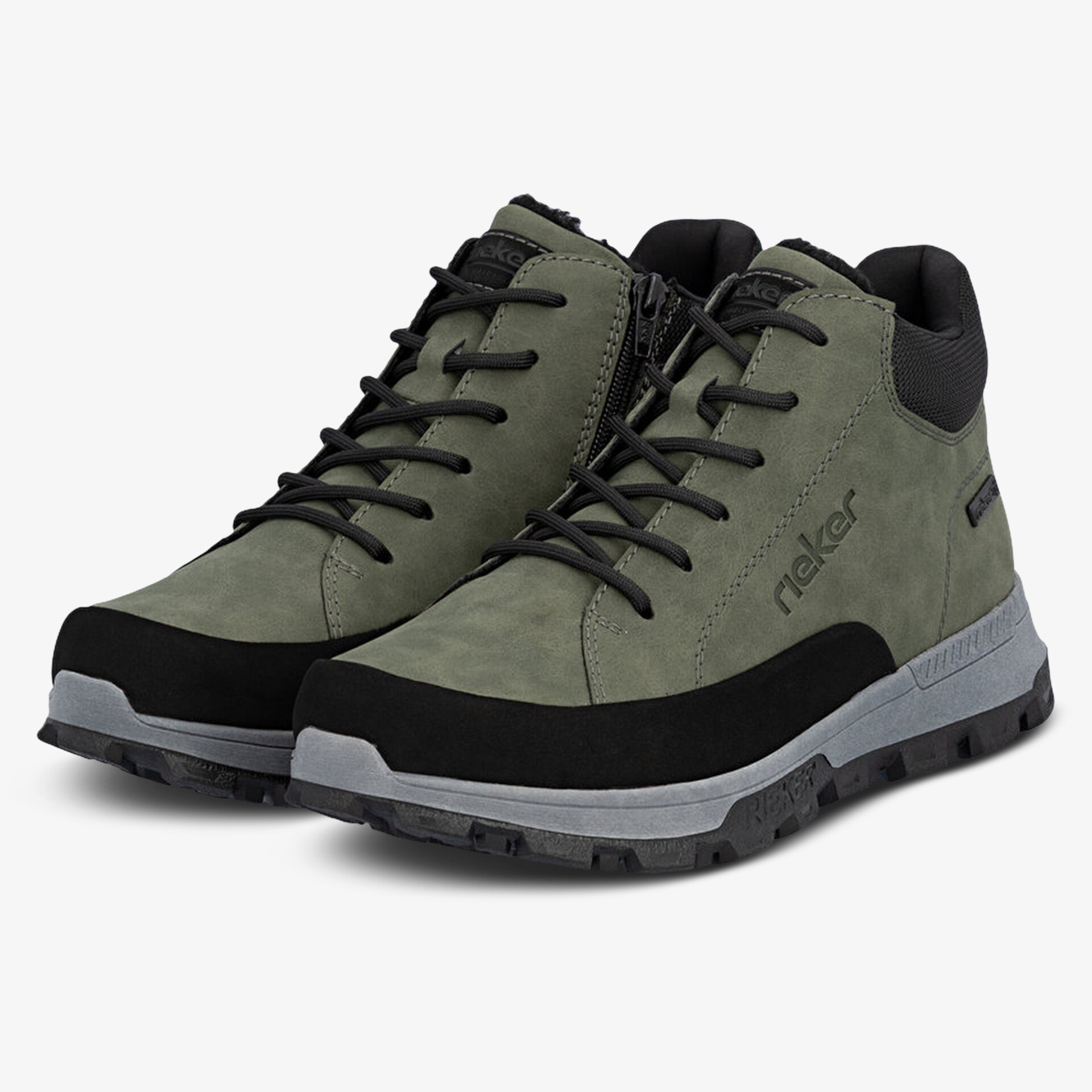 rieker Herren Schnürboots grau