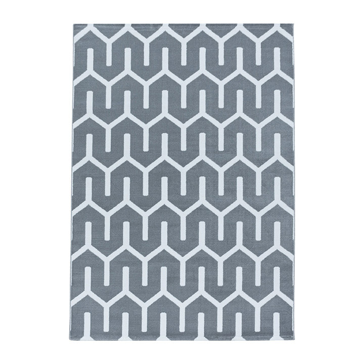 Modern vloerkleed - Streaky Pattern Grijs/Wit | Modern design