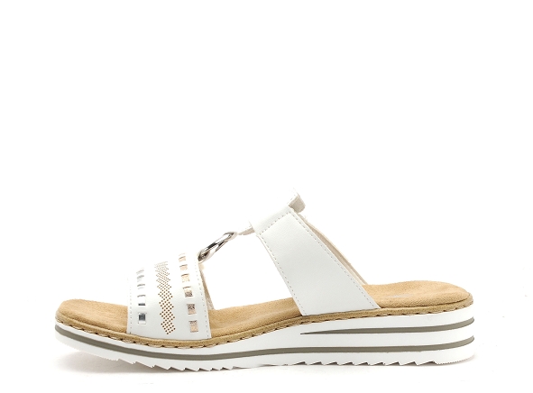 Rieker mules et sabots plats femme v0636 blanc