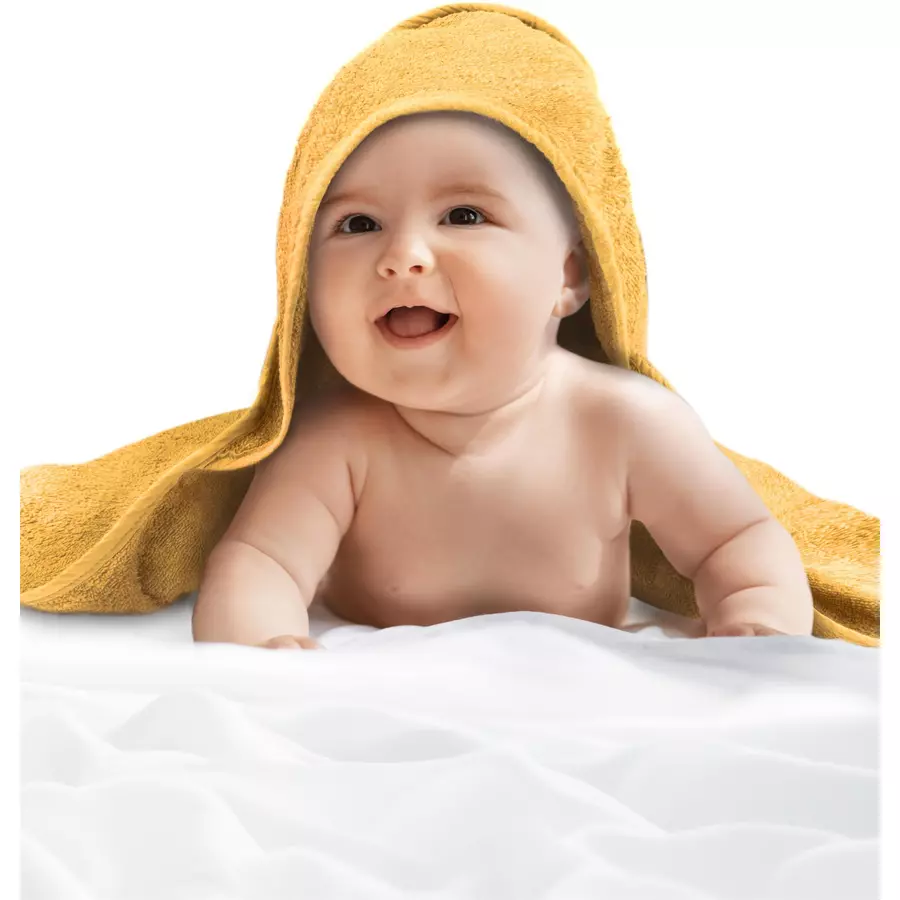 normani Baby Kapuzenhandtuch Luanda Gelb