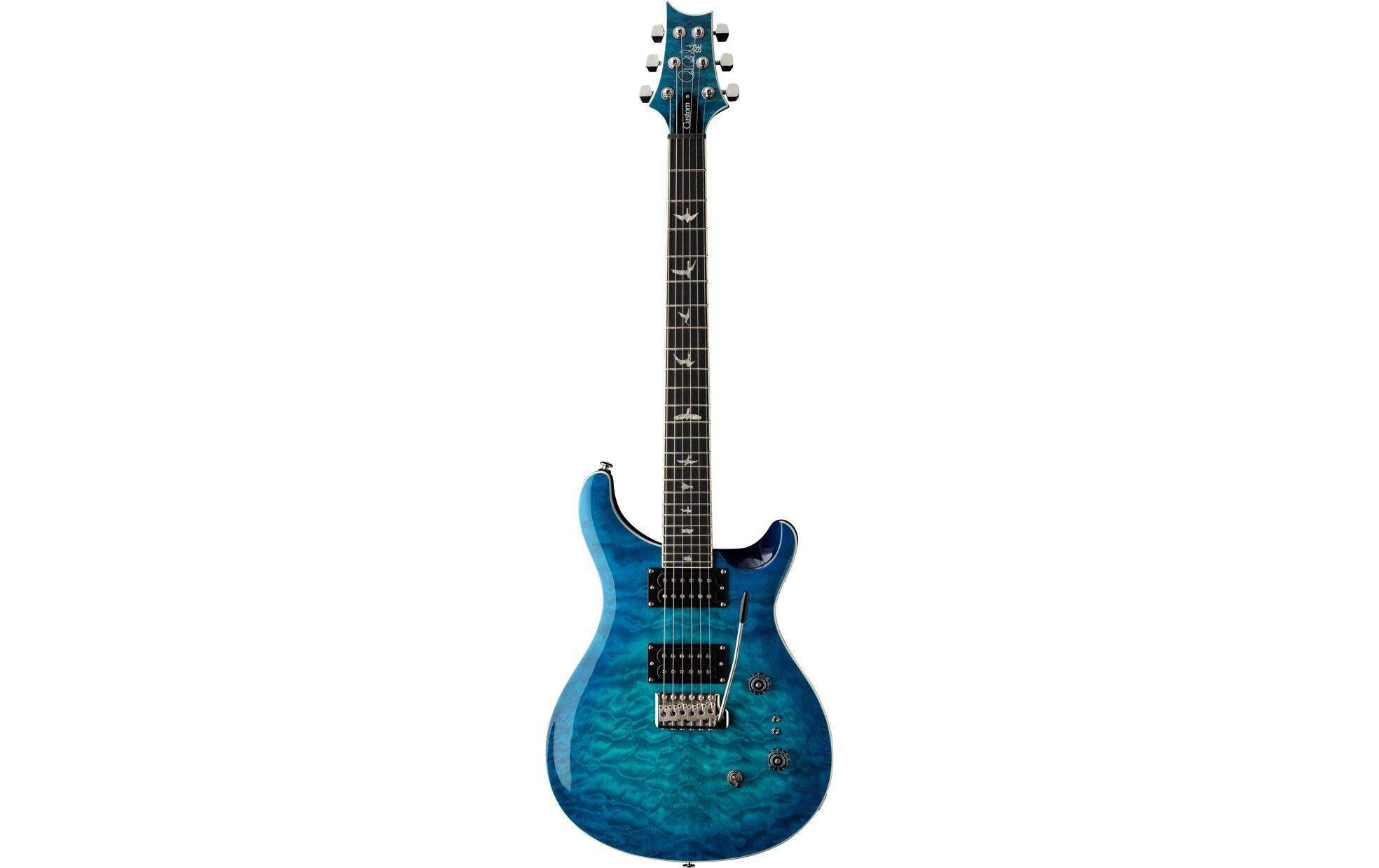 E-Gitarre SE Custom 24-08 Quilt Lake Blue<br>Gitarre mit Split Coil-Funktion