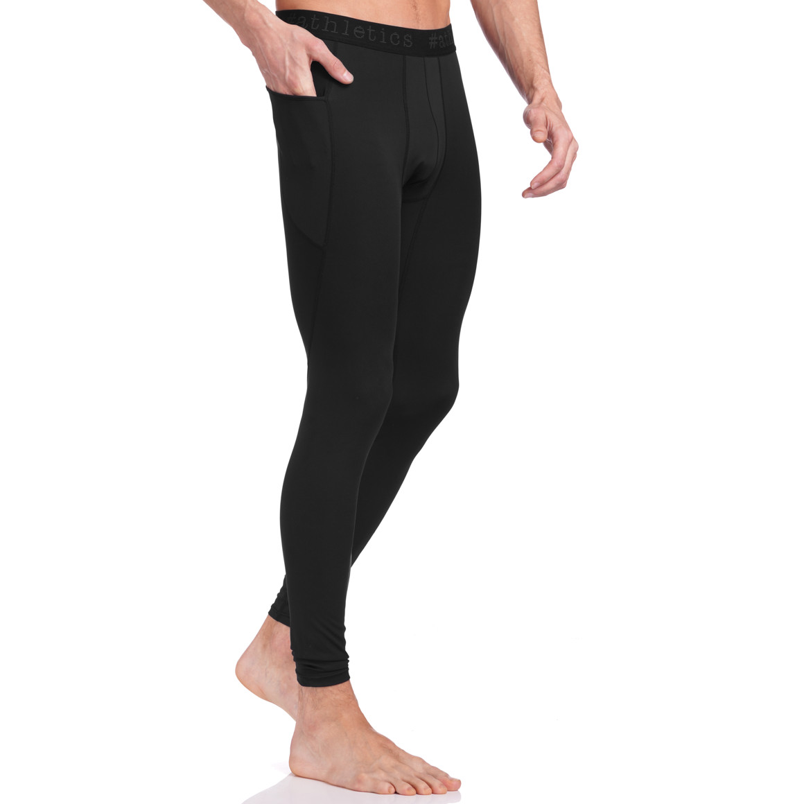 VanVaan Herren Sport-Tights mit Webbund schwarz