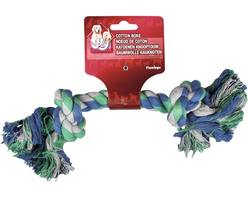 Hondenspeelgoed KARLIE kauwtouw met 2 knopen 30 cm