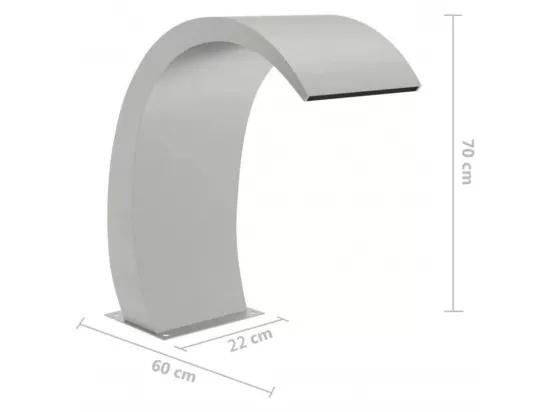 Fontaine de piscine avec LED 22x60x70 Acier inoxydable 304