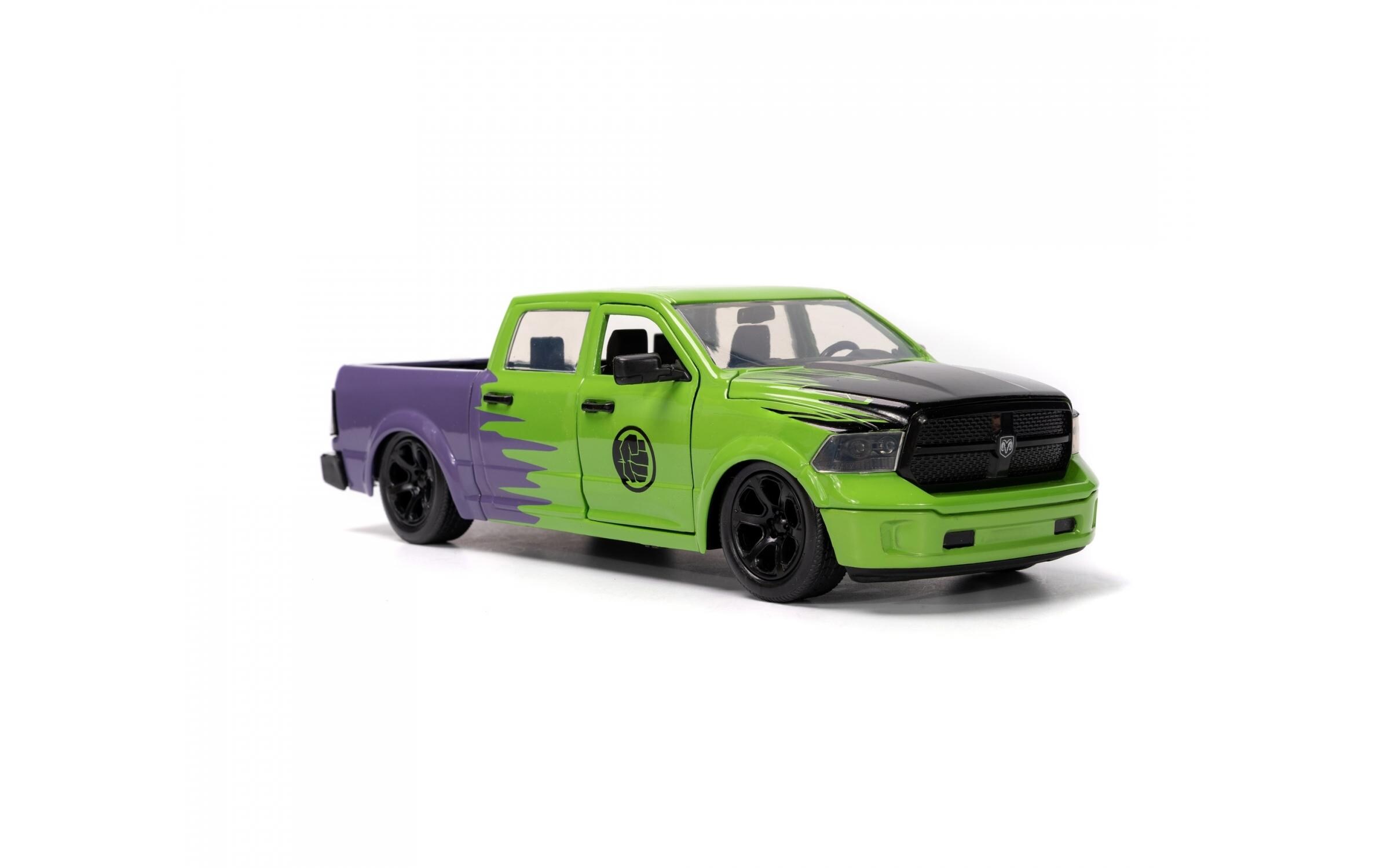 Ram 1500 Marvel Hulk 1:24Dodge Ram 1500 2014 Modellauto mit Hulk Figur