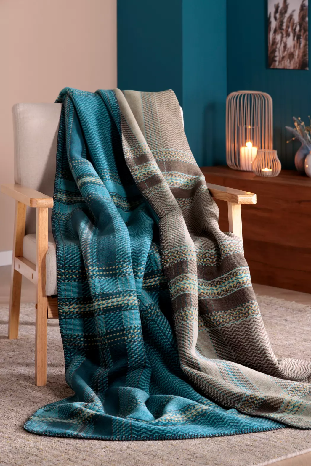 Kuscheldecke Nordic Check 150 x 200 cm