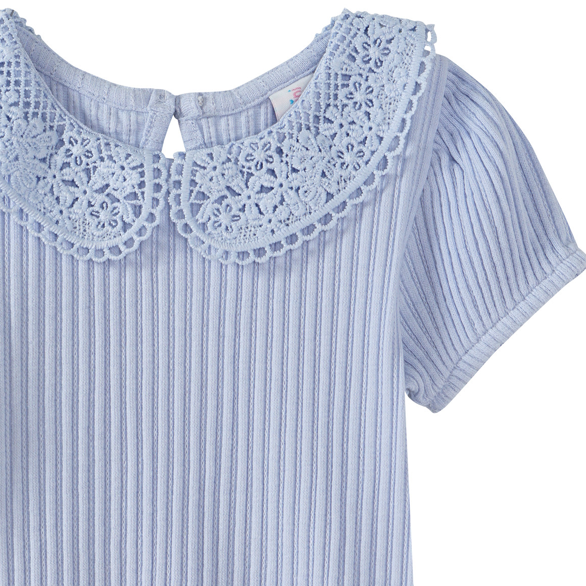 Topomini Baby T-Shirt mit Bubikragen hellblau