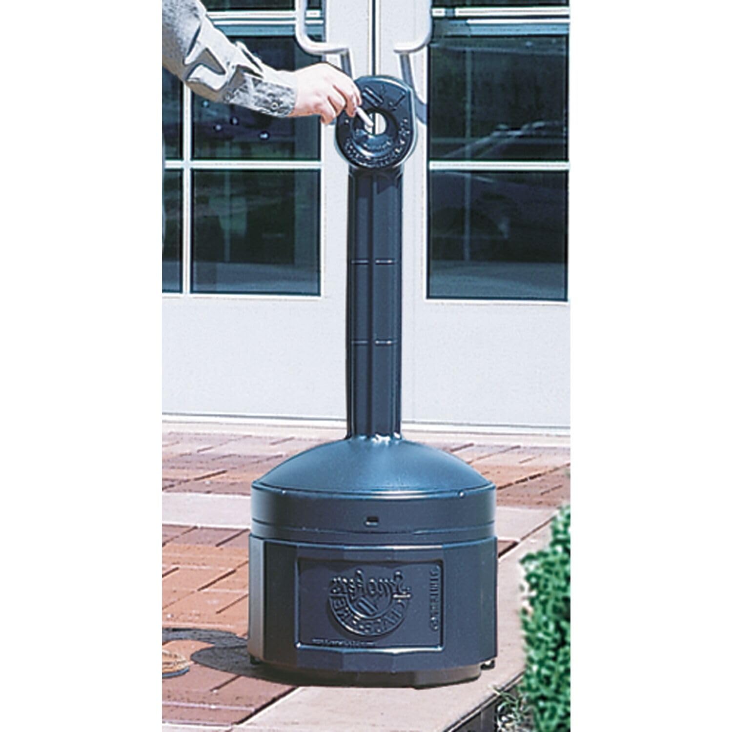 Justrite 2680 Original Smoker Cease Fire® Sicherheits-Standascher 41.9cm x 97.8cm Deco Schwarz