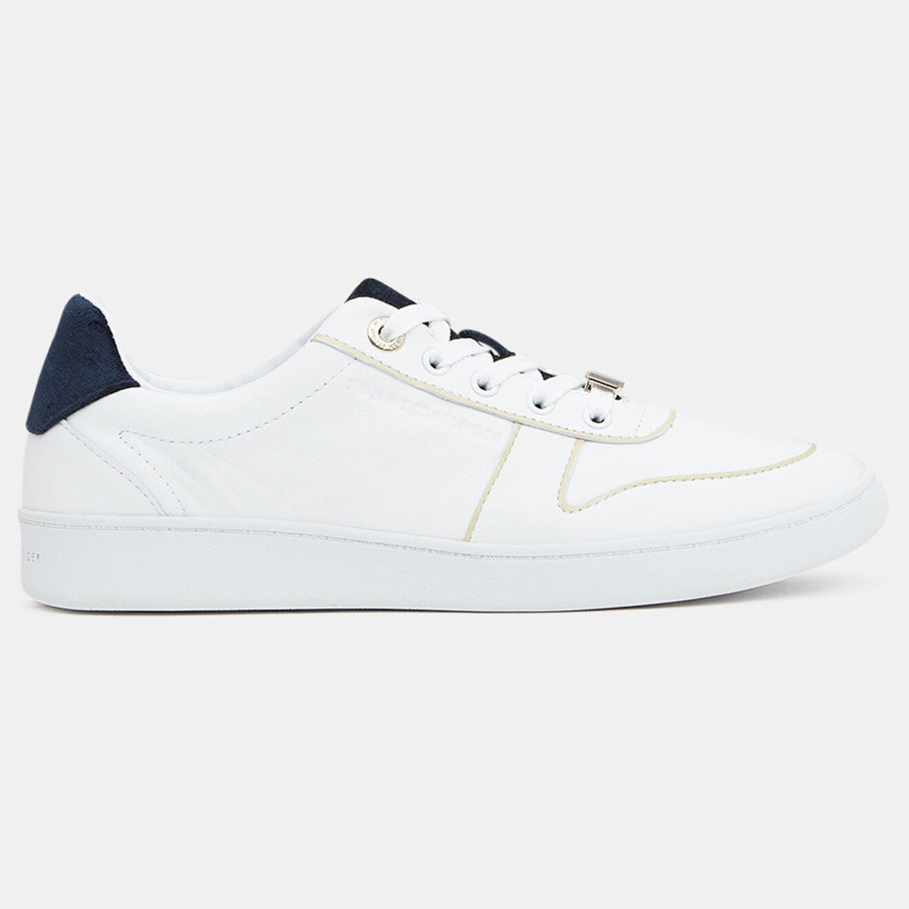Tommy Hilfiger Baskets en Cuir Premium Court blanches