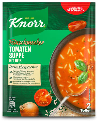 Knorr Feinschmecker Tomatensuppe mit Reis