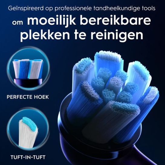 Oral-B - OB IO REFILL - 8 Stuks - Vervangende Opzetborstels - Kleurveranderende Borstelharen