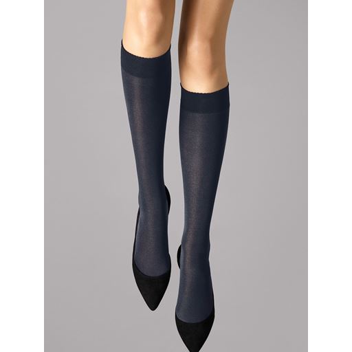 Wolford Velvet De Luxe 50 Knee-Highs, Admiral, S