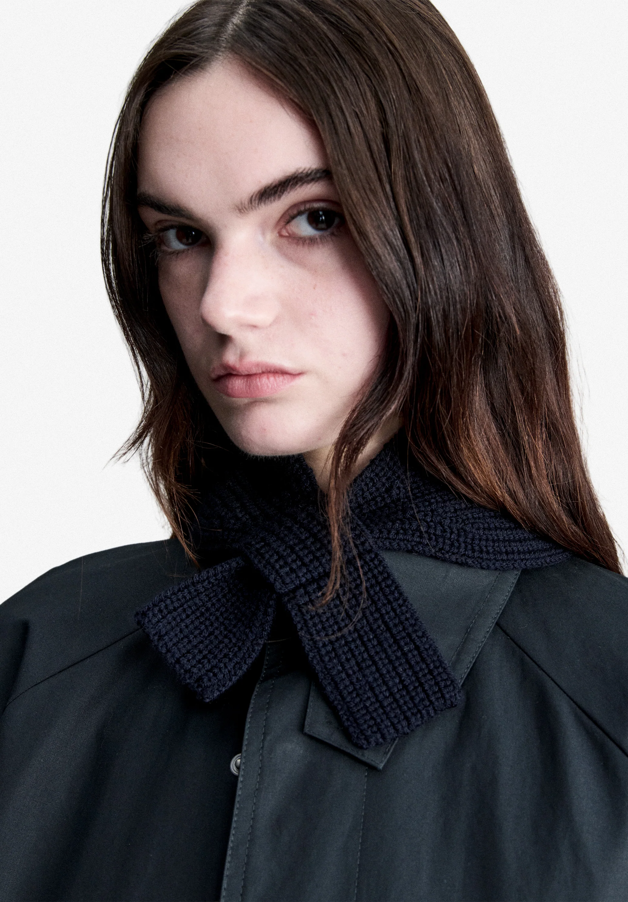 Echarpe en laine mérinos - Dark navy