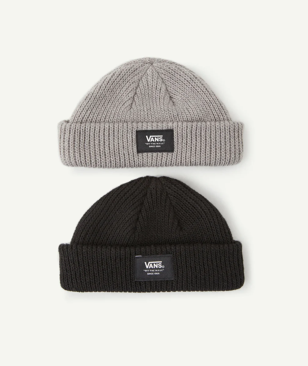 VANSLOT DE 2 BONNETS NOIR ET GRIS