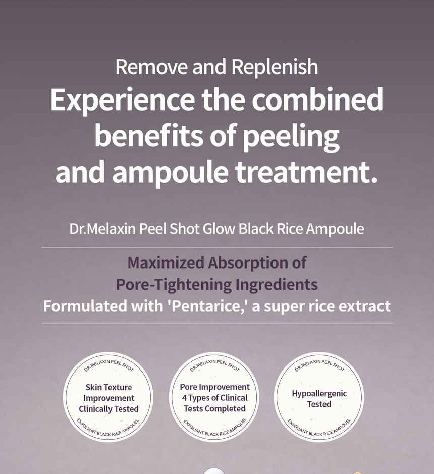 Dr.Melaxin - Peel Shot Exfoliant Zwarte Rijst Ampul