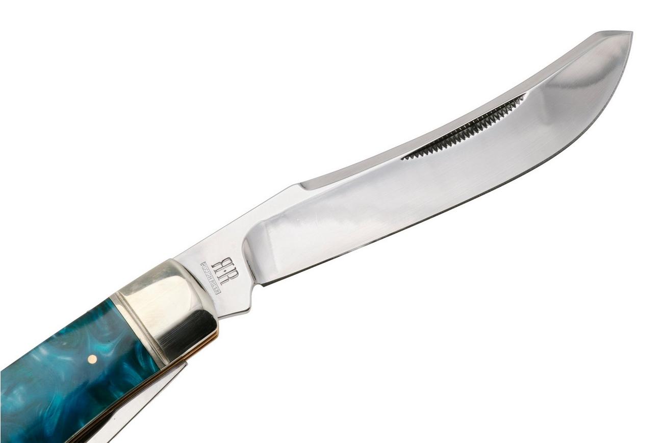 Rough Ryder Jumbo Trapper RR2651, Satin 440, Pandora Swirl Wood Resin, zakmes