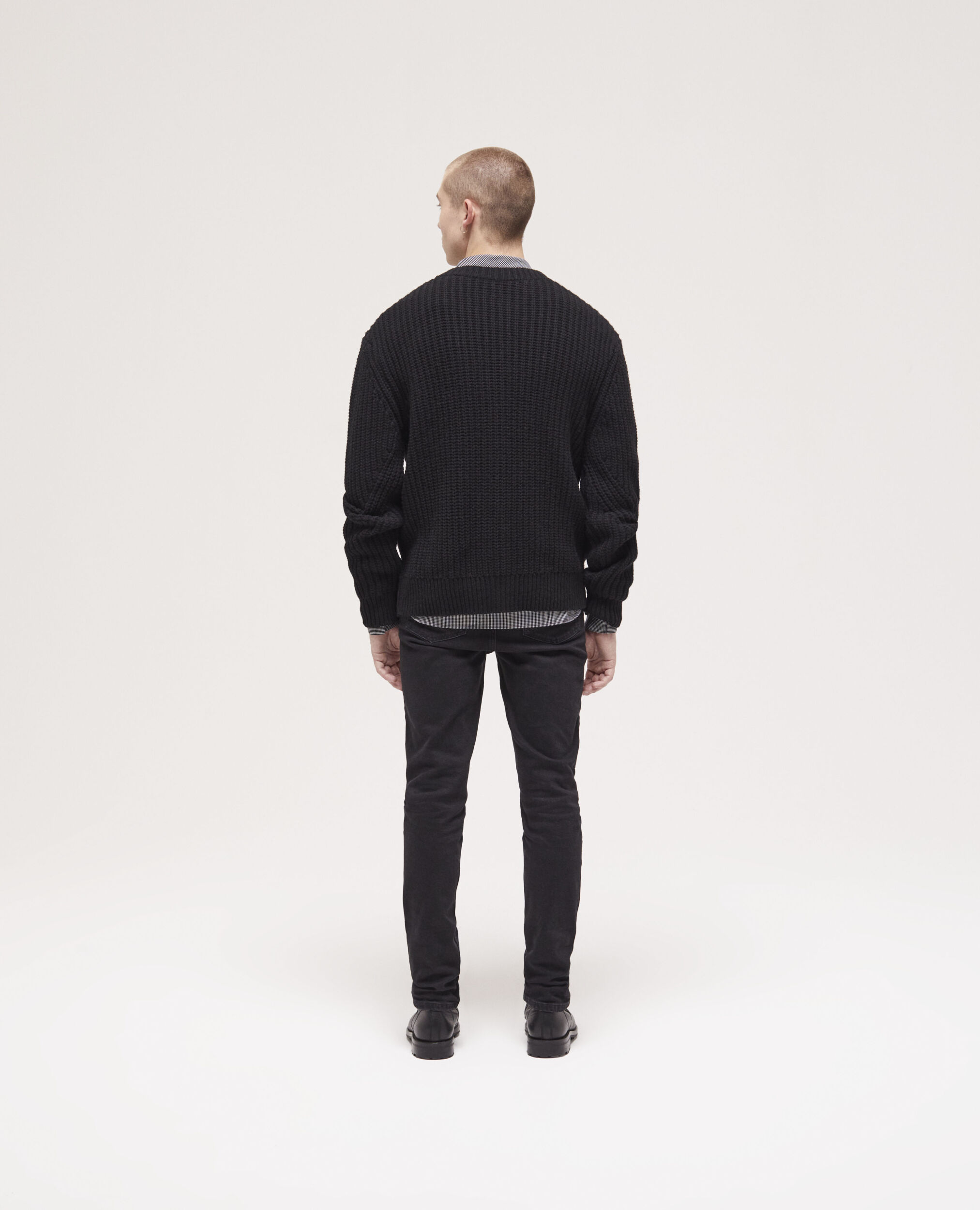 Cardigan noir boutonné