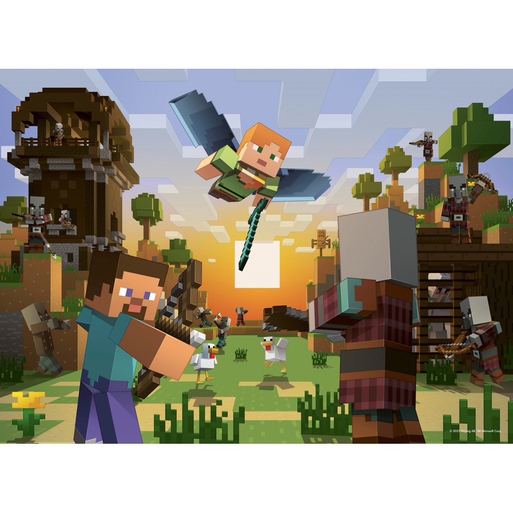 Ravensburger Minecraft 4 x 100-teiliges Bumper-Pack-Puzzle