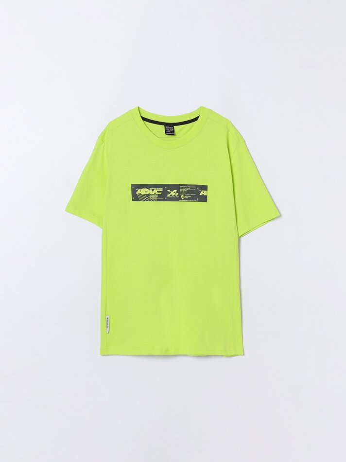 Camiseta estampada - Amarelo fluorescente