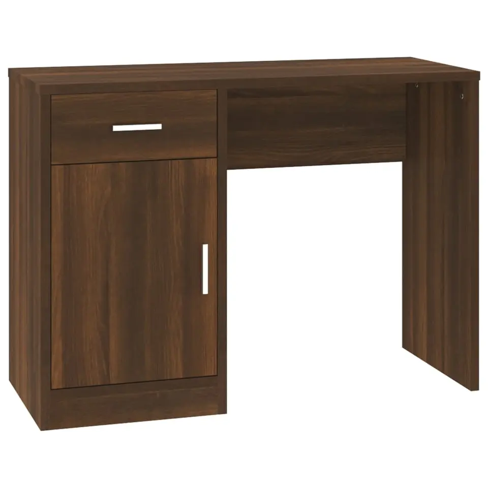 vidaXL - Bureau - Bruin - Bewerkt hout