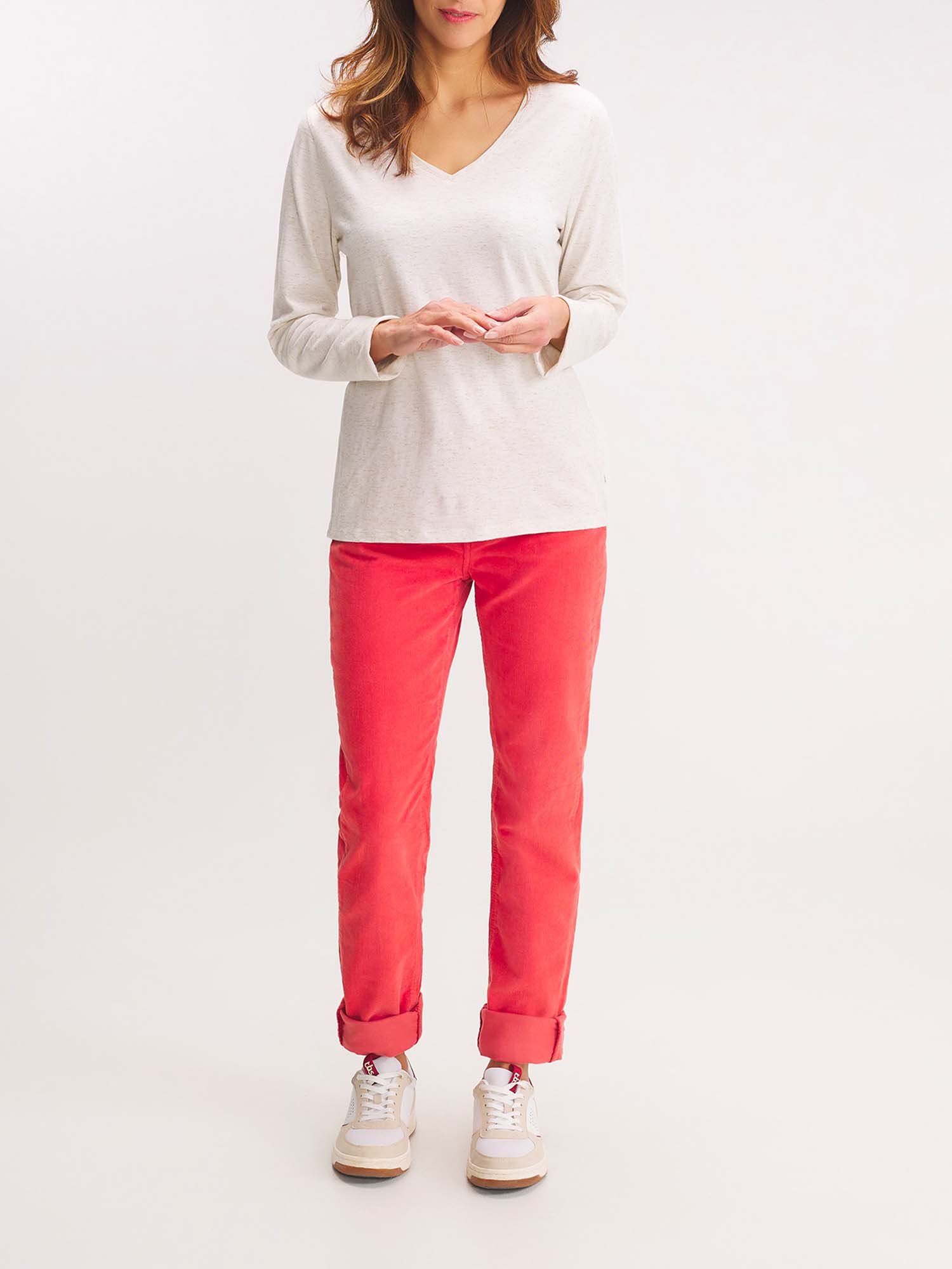 Tee Shirt Femme Manches Longues Blanc