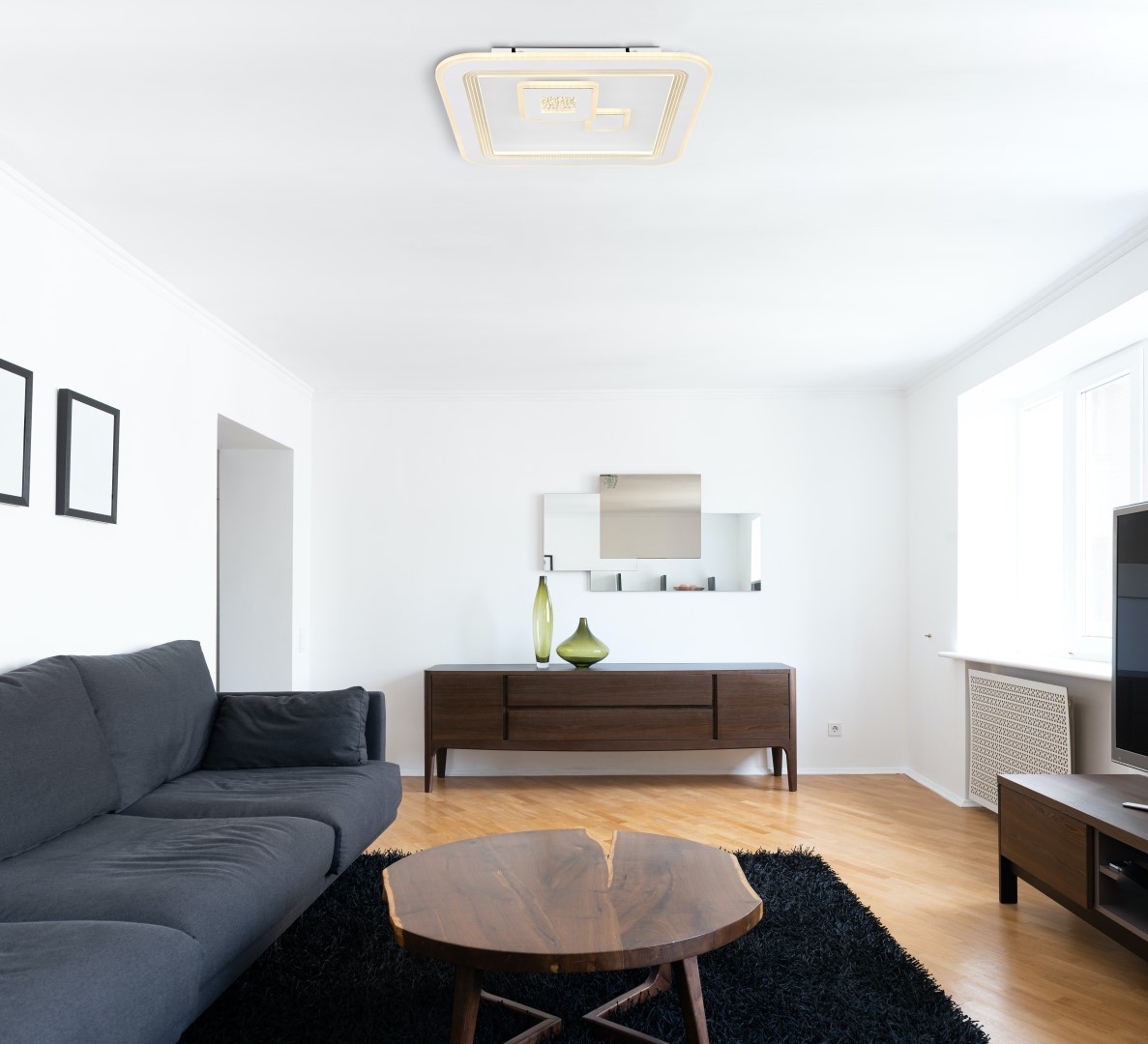 LED-Deckenleuchte - weiß - dimmbar - mit Fernbedienung