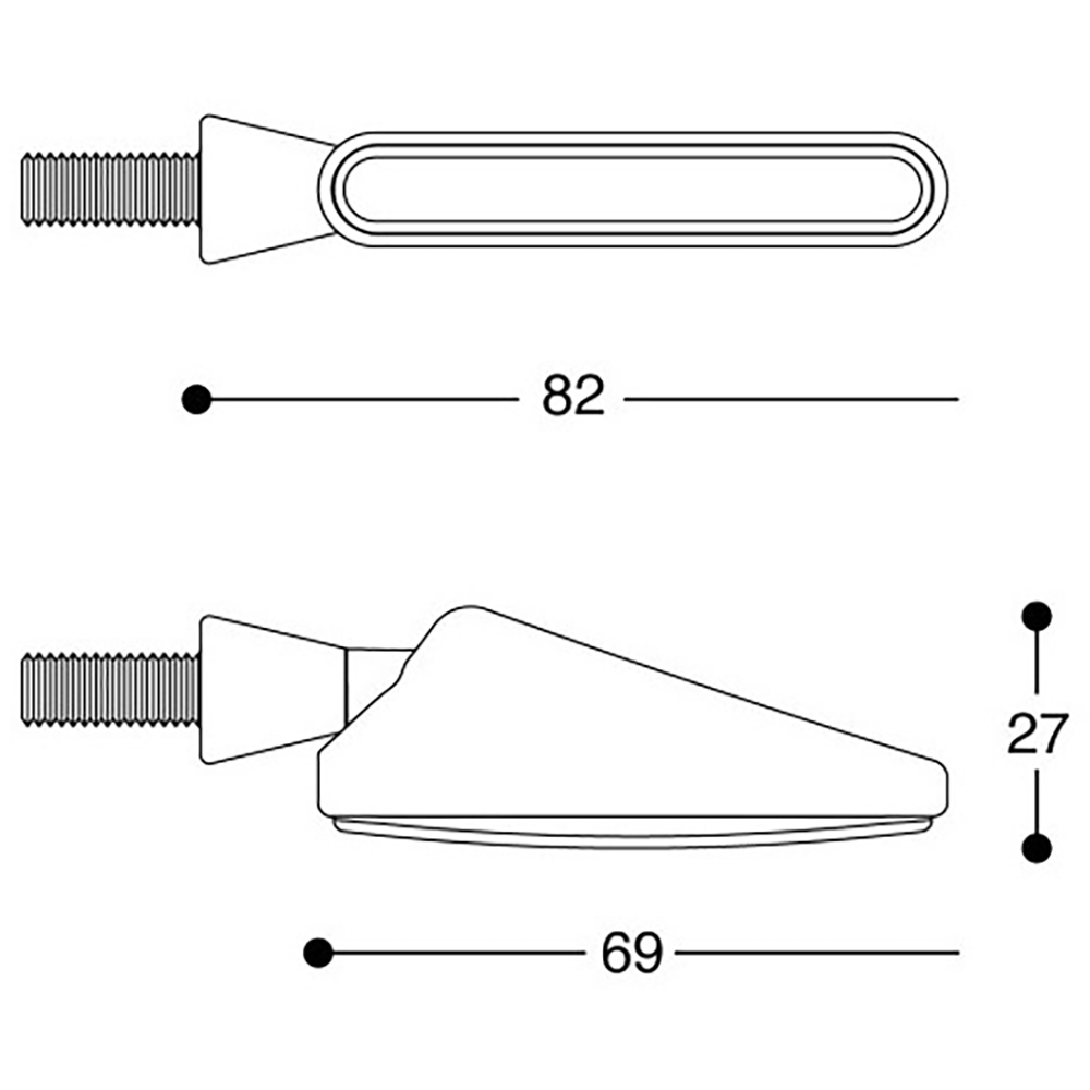 Barracuda - Clignotants séquentiels SQB-LED Basic Noir