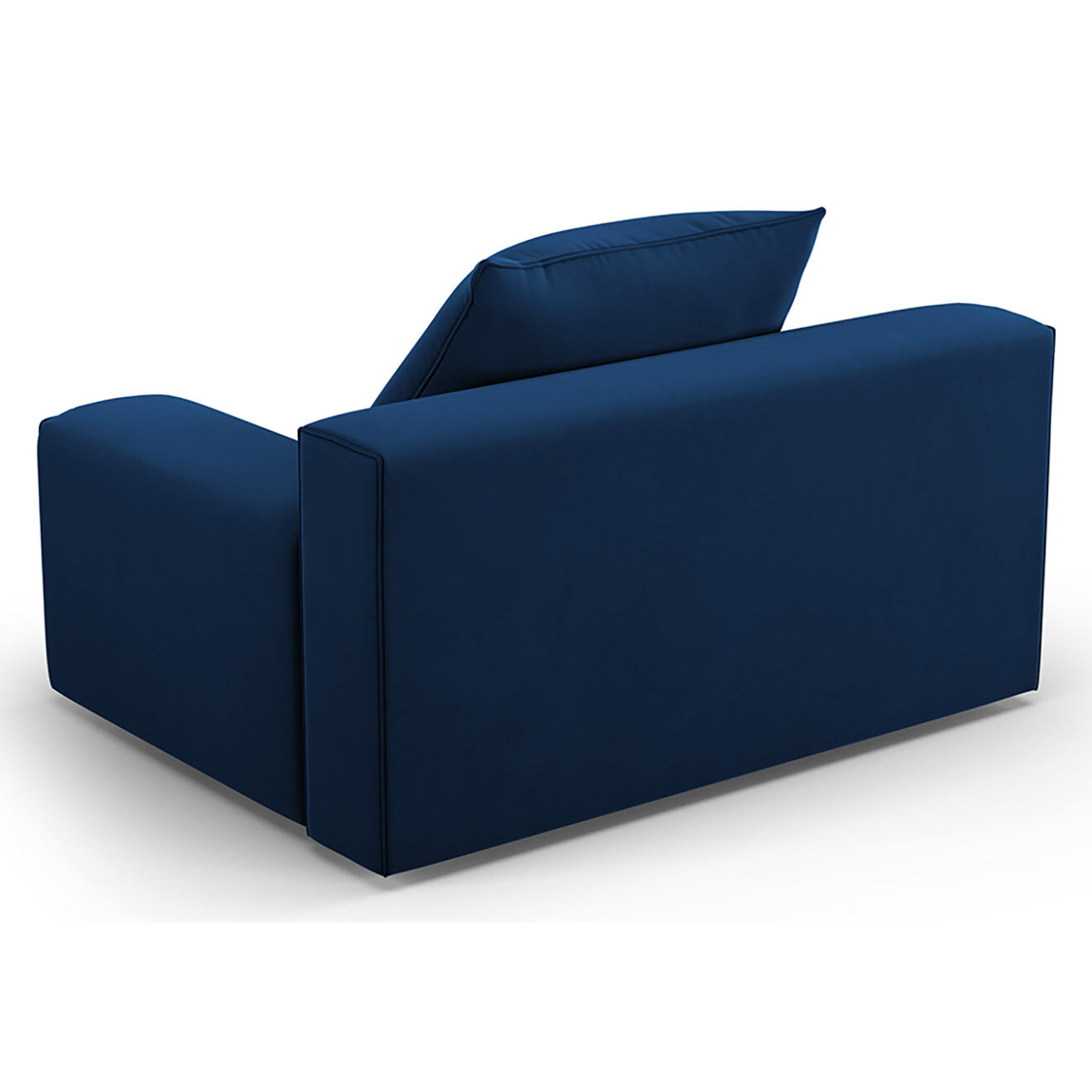 Mazzini Sofas Fauteuil Velours Ivy bleu roi - 130x105x89 cm