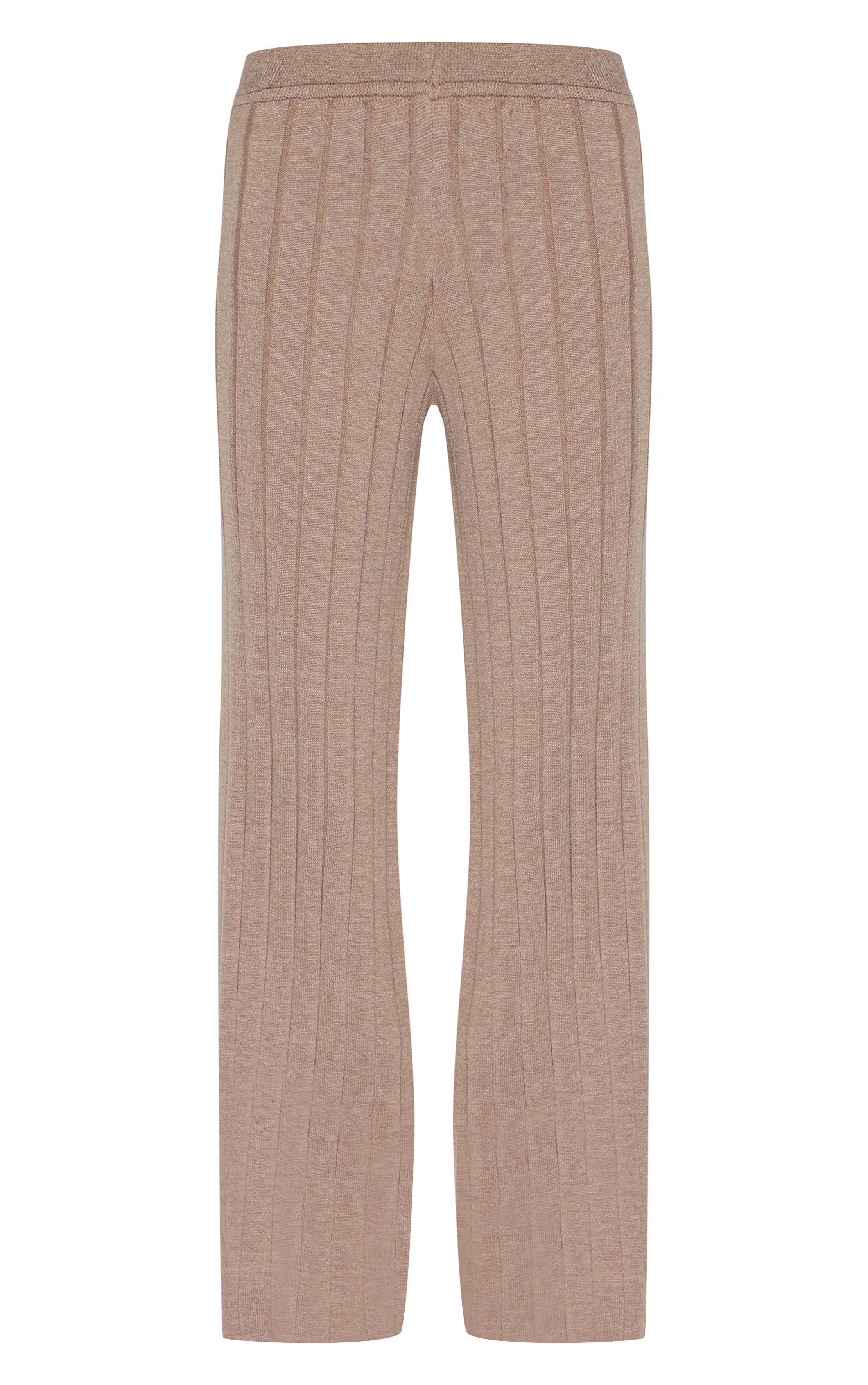 Moka Pantalon En Maille Côtelée Large
