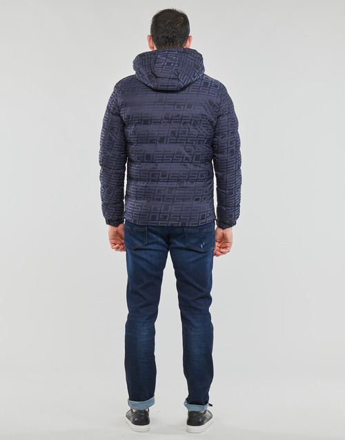 Guess - ALLOVER LOGO PUFFA Gris / Negro