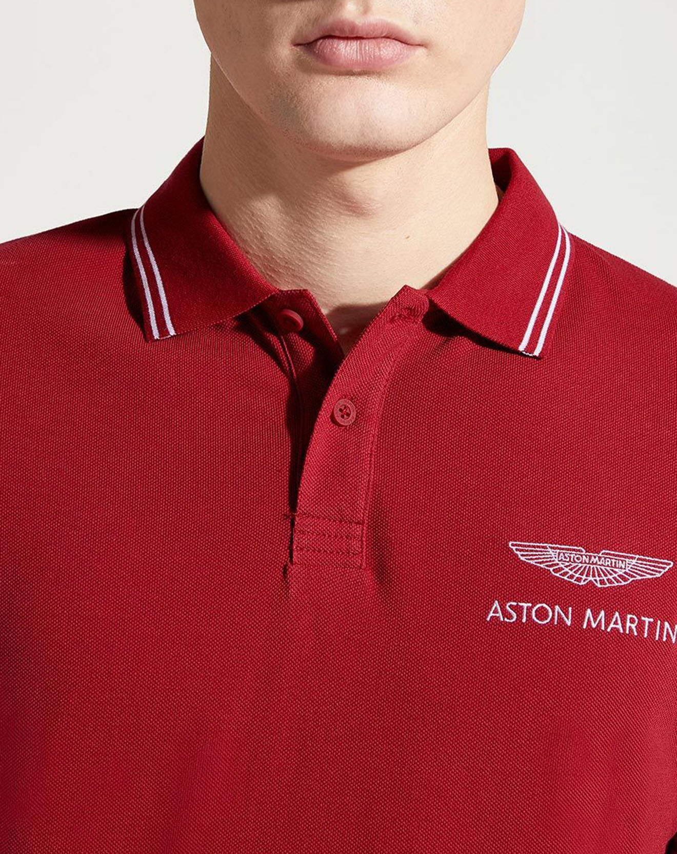 Hackett London Polo Regular Fit uni Aston Martin Racing Logo rouge