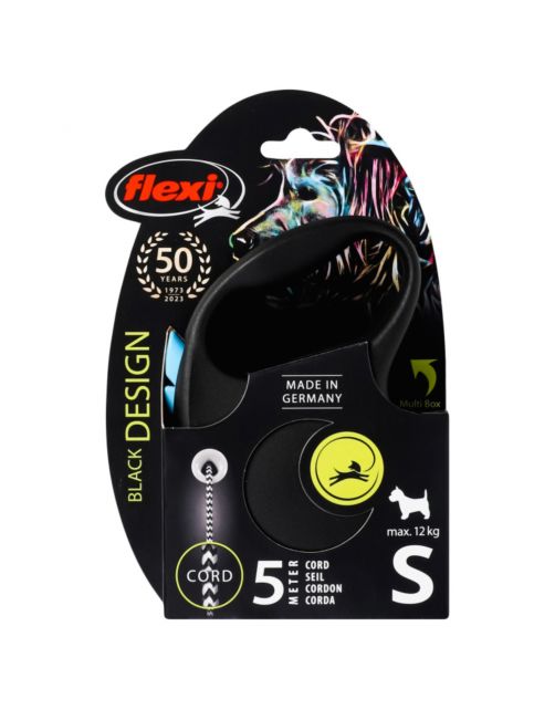 Flexi Black Design Koord S 5 m - Hondenriem