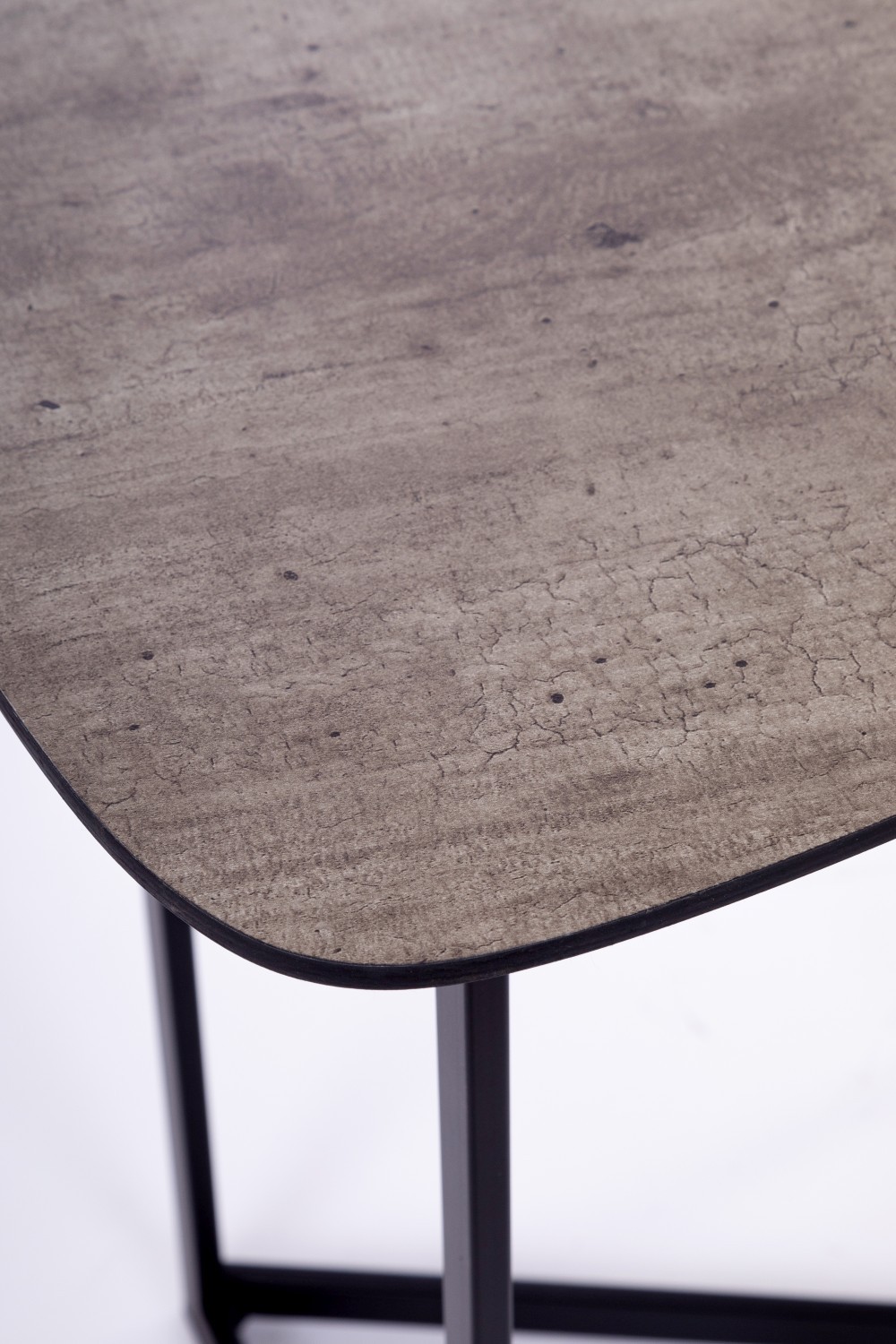 2er-Set Beistelltische - grau-schwarz - MDF