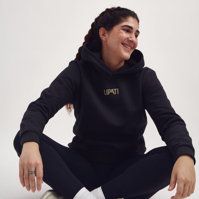 Lipati Dame Trøjer Not For Running Hoodie Sort
