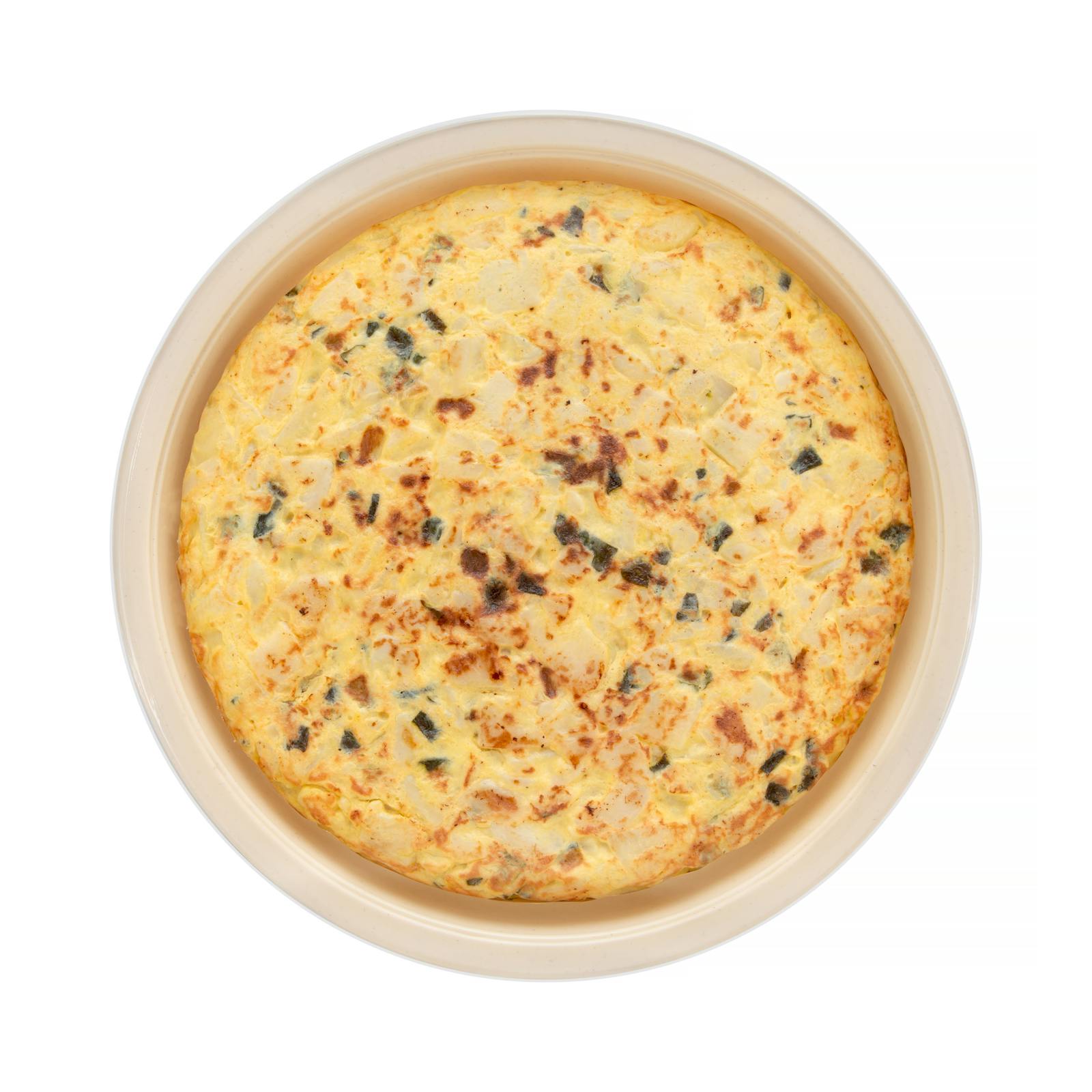 Omelette de pommes de terre aux courgettes prête à manger