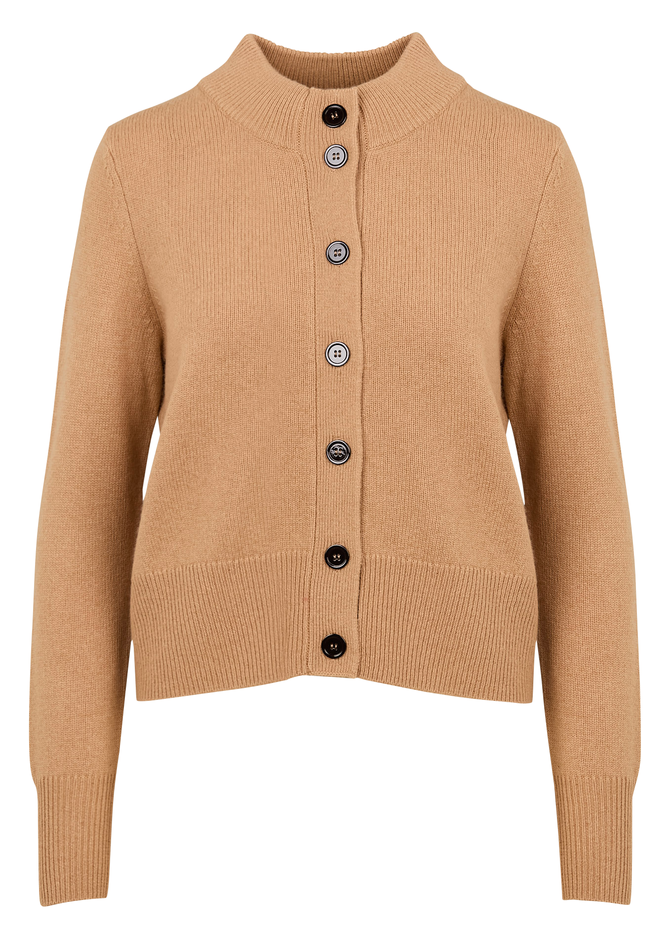 CHRIS - Gilet col rond en laine mélangée | Beige