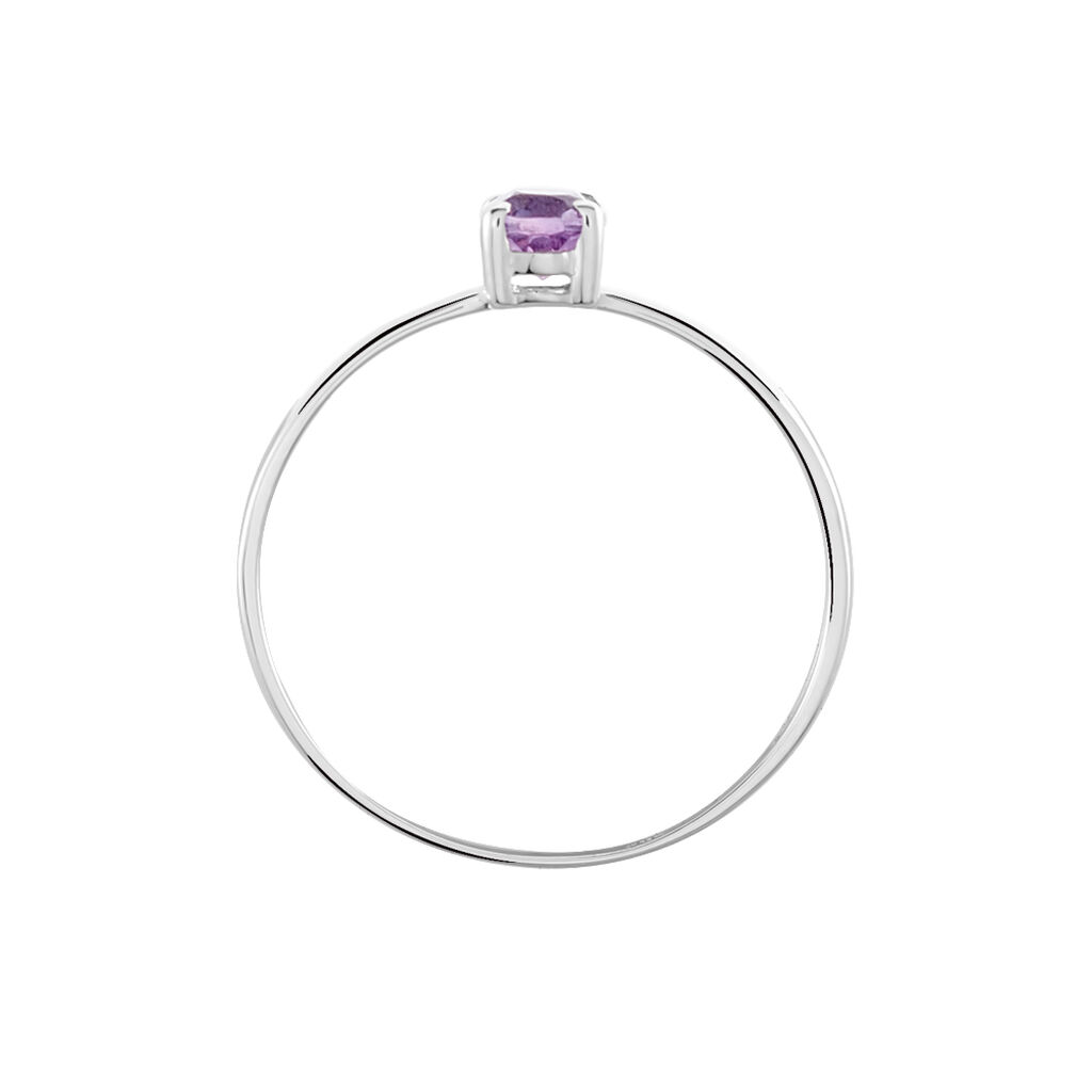 Bague Lily Or Blanc Amethyste