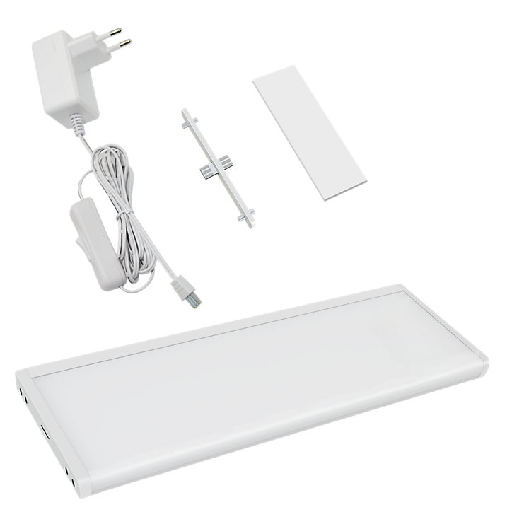 Réglette sous meuble Fidalgo LED intégrée variation de blancs IP20 300lm 2.5W L.27xl.9xH.1.1cm blanc Goodhome