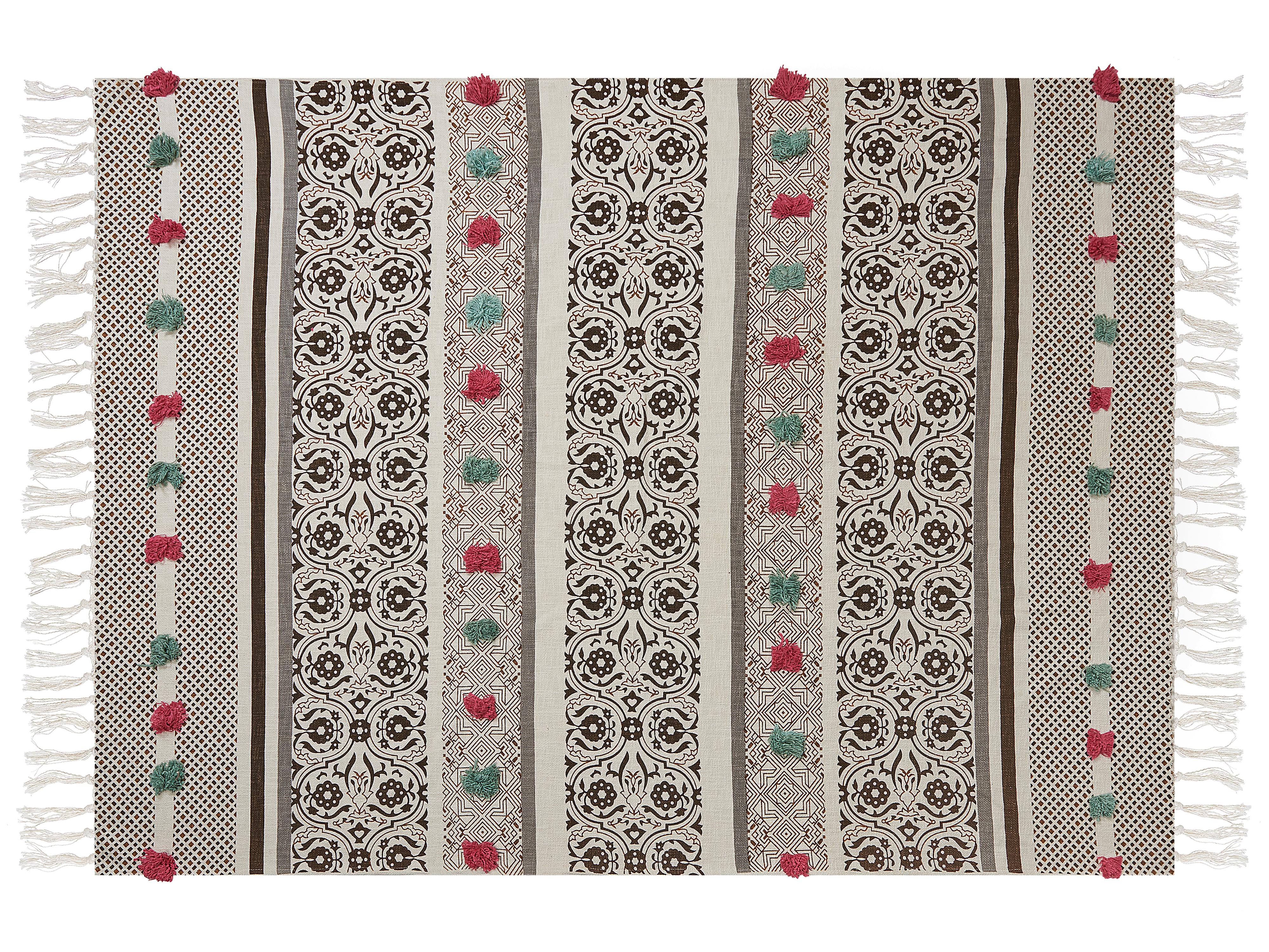 Plaid CHINSURAH Katoen 130 x 180 cm Bruin
