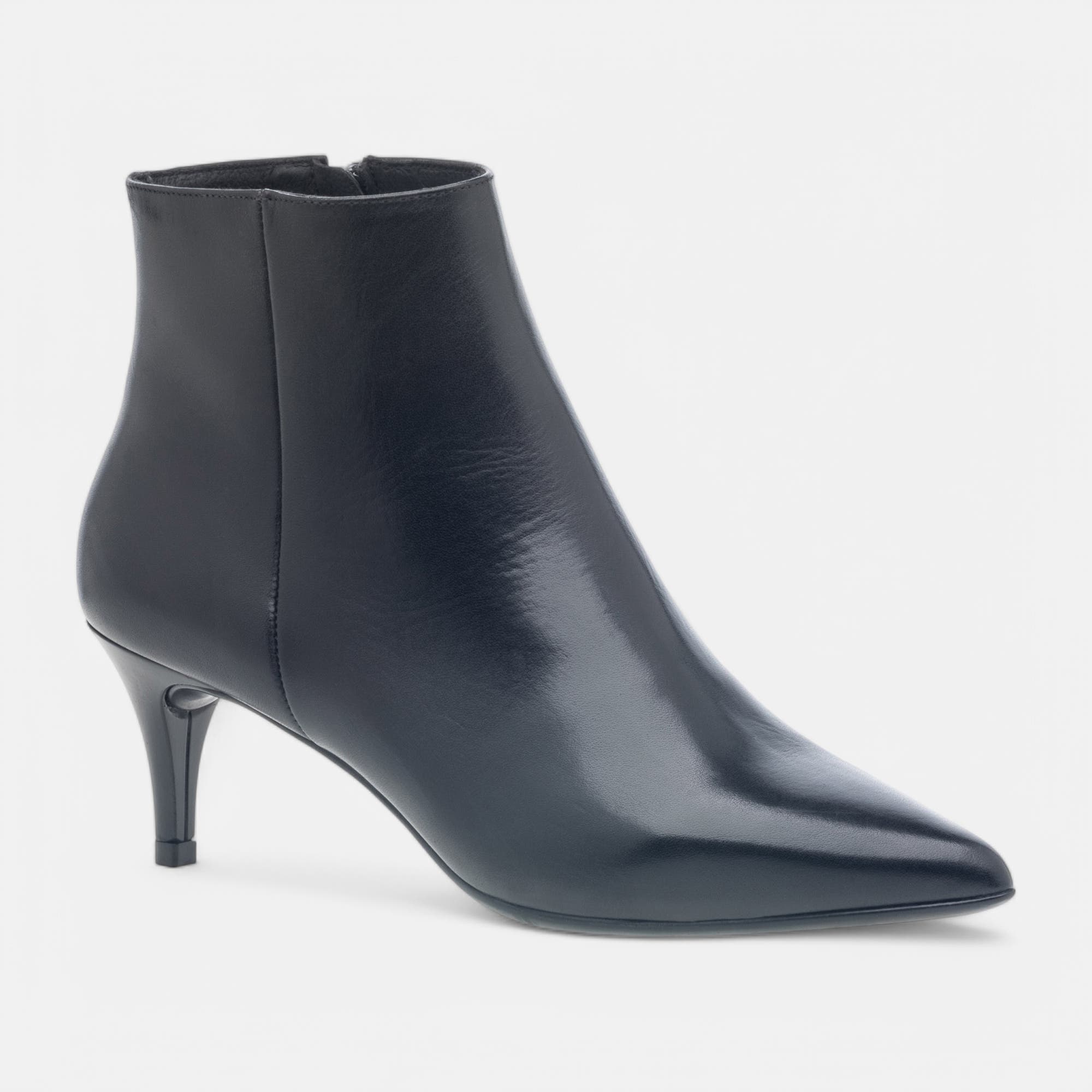 Bottines à talon Femme en cuir noir