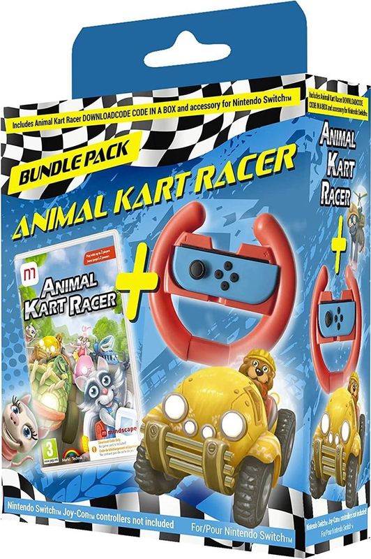 Animal Kart Racer Bundle Pack (includes Wheel) (Code In Box) - EN/FR/DE/NL/ES/PL (Switch)